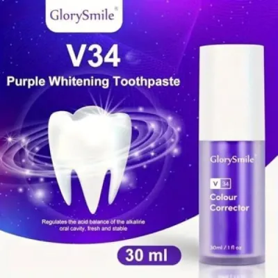 GlorySmile - V34 Colour Correcting Whitening Toothpaste(30ml)