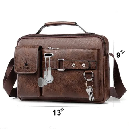 Men & Women Pu Leather Shoulder Bag (Chocolate shape )